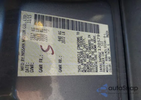 2016 Nissan Altima 2.5 Sv z USA, uszkodzony, nr VIN 1N4AL3AP0GC120579